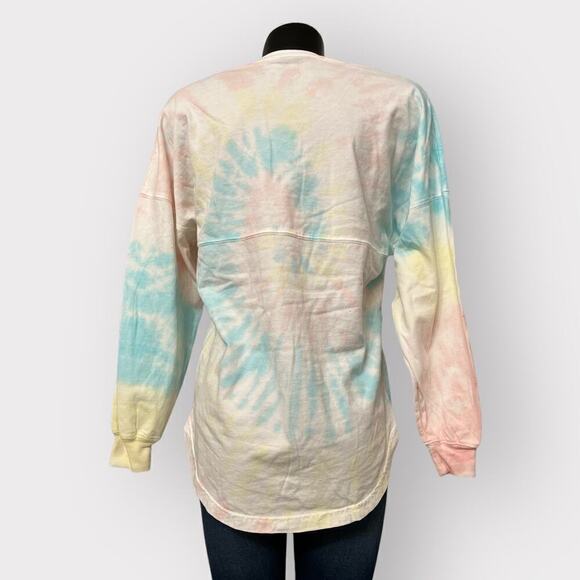 Spirit Jersey NEW Unisex XS/S/M Oversized Tie-Dye Top Long Sleeve Drop Shoulder - Picture 4 of 9